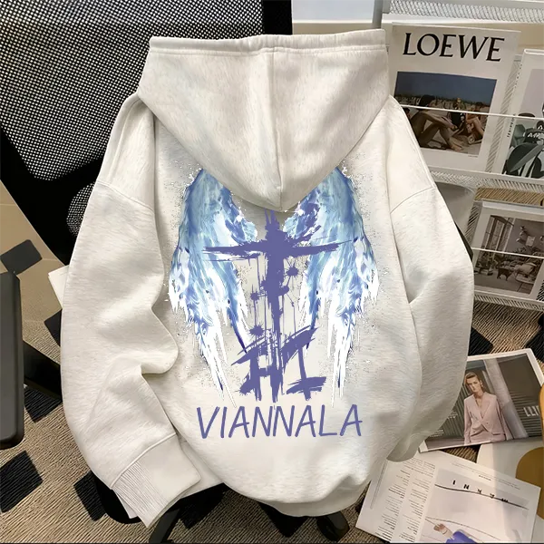 重磅500克纯棉连帽卫衣高级感国潮舒适青春oversize欧美嘻哈小众