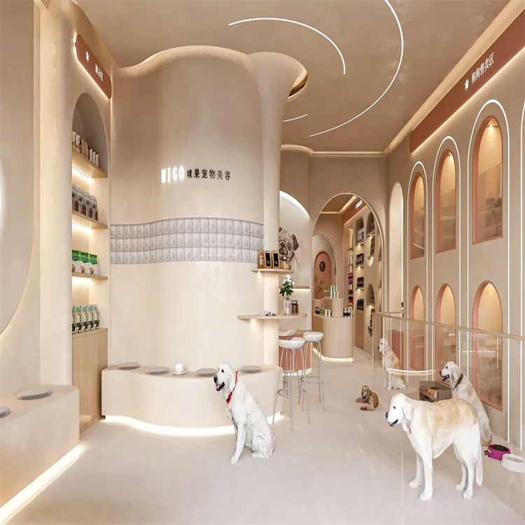 宠物店直播间背景布美容护理衣服零食洗浴轻奢高级感拍照立体背景