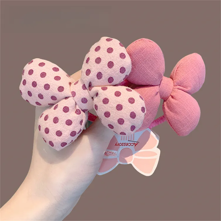 韩版立体蝴蝶结充棉头绳甜美可爱儿童发圈扎马尾橡皮筋发绳发饰女