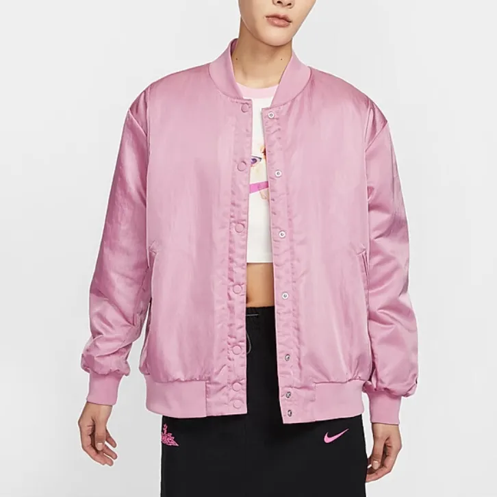 【 耐克/就近门店发货】NIKE女子草莓粉运动休闲夹克外套HJ0972-699