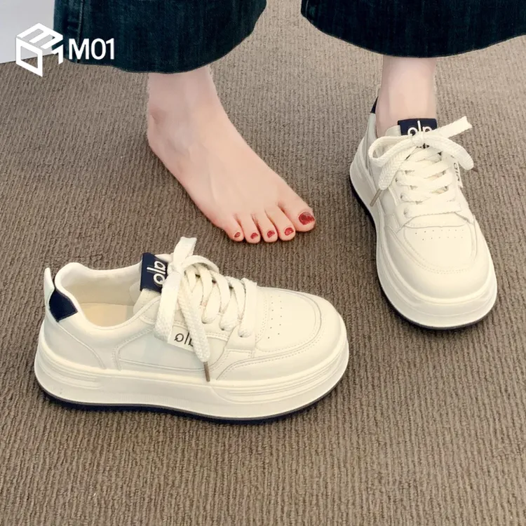 M01厚底小白鞋女款新款秋季增高通勤百搭学生运动休闲板鞋子女鞋