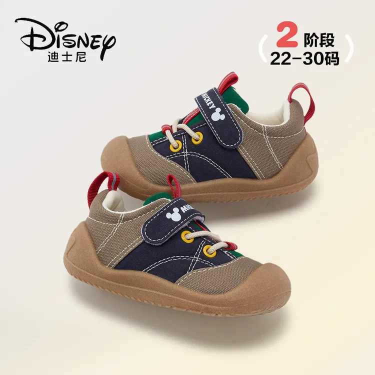 迪士尼2025秋季小童学步稳步鞋男童女童软底防滑透气机能幼儿园鞋
