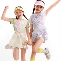 K105 女童运动连衣裙夏季薄款透气2025新款女孩吸湿排汗轻氧裙子