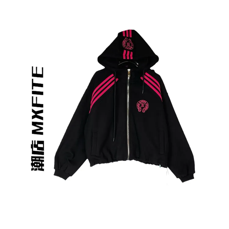 MXFITE潮店秋冬新款潮酷字母印花连帽长袖休闲外套（RDR7410）