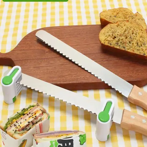 欧厨浦浪花牙面包刀蛋糕分层刀吐司切工具不掉渣三明治切刀锯齿刀