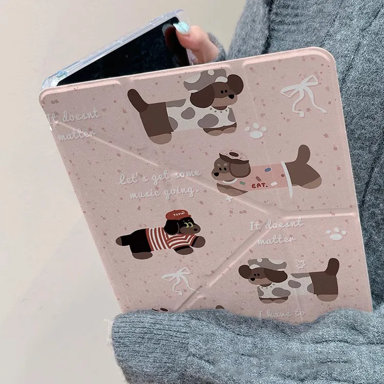 妙品粉腊肠狗适用于华为MatePad11.5S保护套padair笔槽padpro平板