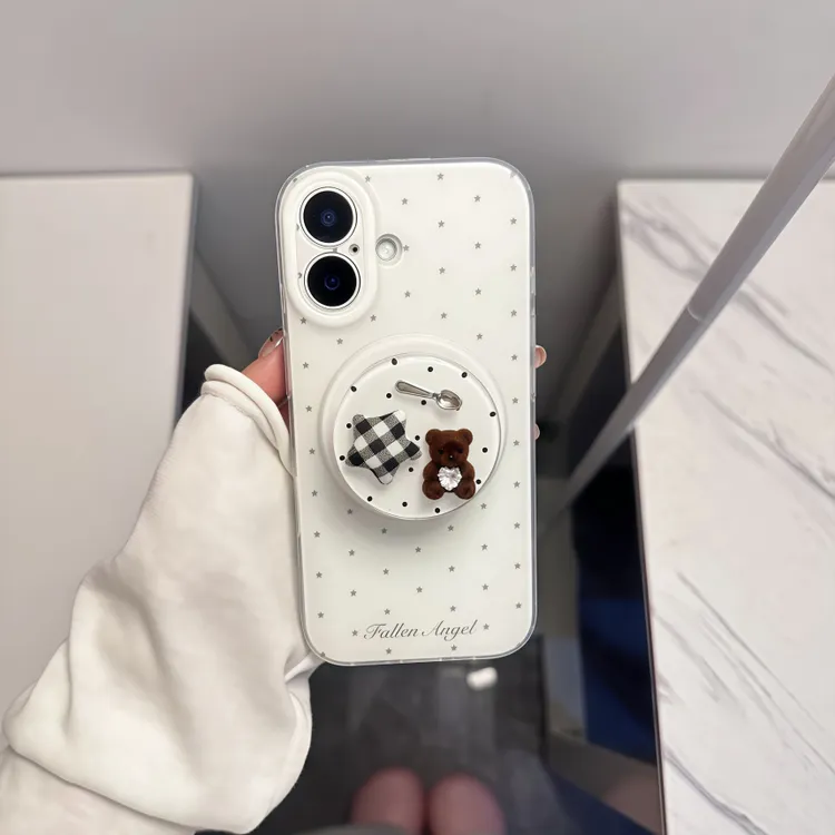 韩系ins星星小熊磁吸支架适用iPhone17ProMax手机壳苹果16可爱154