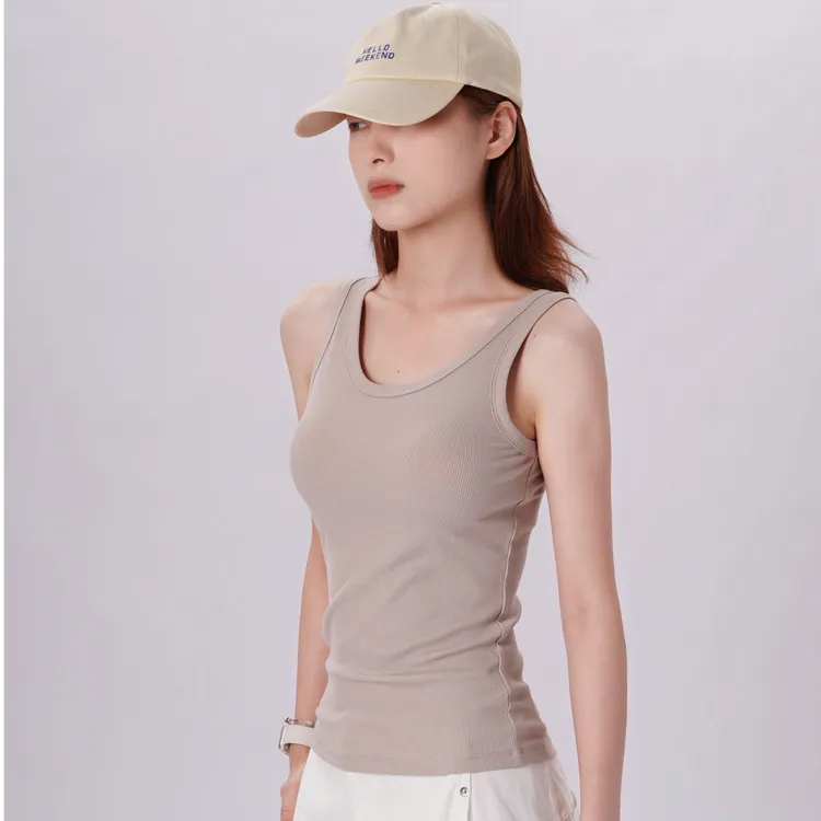 纯色打底圆领吊带背心2025夏季女内搭外穿无袖上衣修身通勤运动