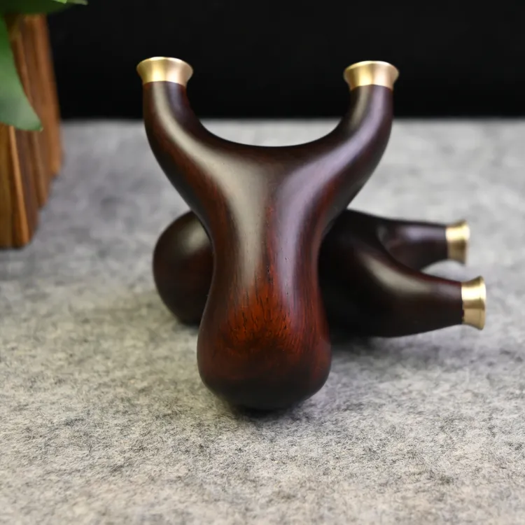 高密紫檀快压70掌中宝小胖扁皮实木弹弓套餐版（70.15左右）