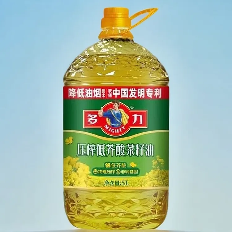 多力低芥酸菜籽油5升健康营养大桶家用食用油一级菜籽油物理压榨