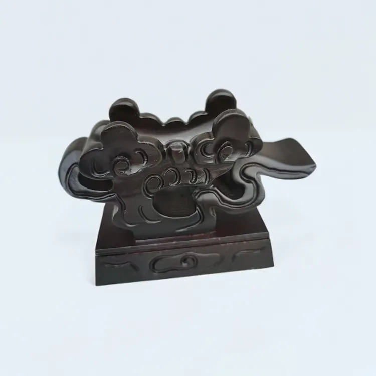 非洲黑檀木祥云款的通用底座，整体长度10公分面上内径7×3高8公分