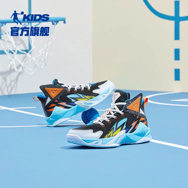 【狂锋】乔丹儿童夏季新款篮球鞋透气减震防滑耐磨专业网面童鞋夏