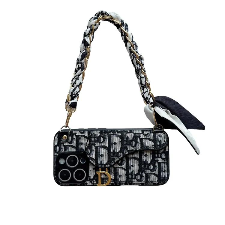 适用苹果16promax手机壳华为mate60斜挎华为Pura70Pro卡包保护套