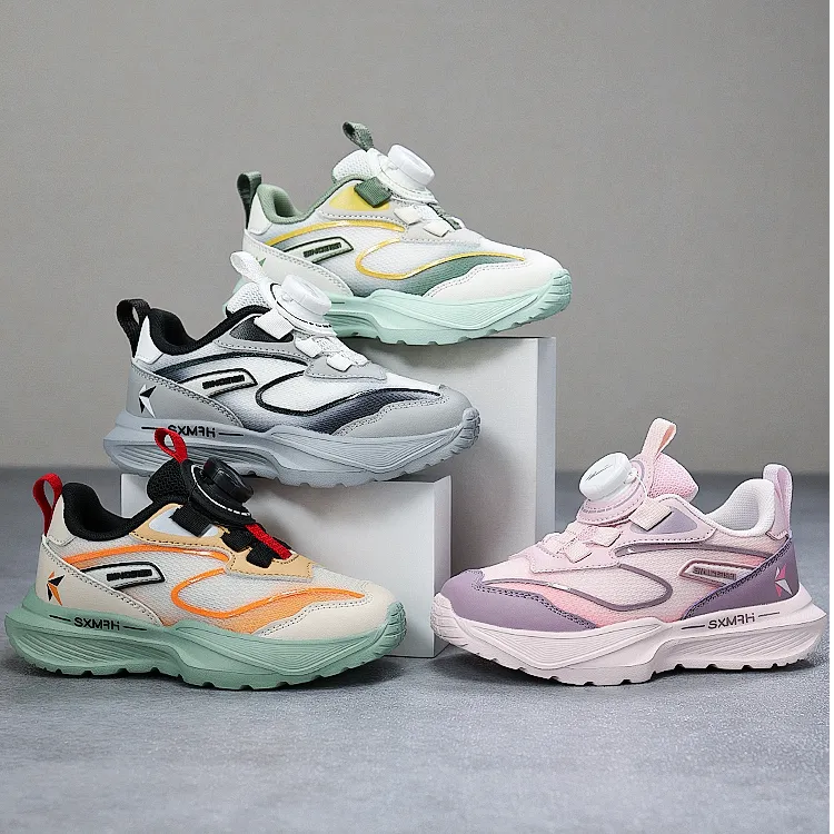 【新疆包邮】双星童鞋儿童运动鞋皮面防水简约休闲女童老爹鞋90124A