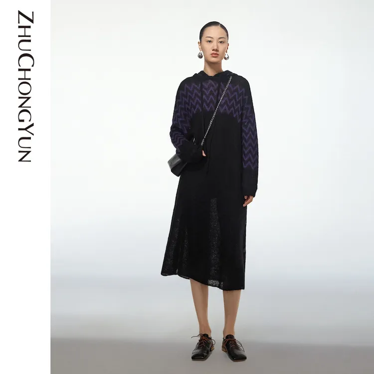 【米儿精选】ZHUCHONGYUN针织时尚休闲连衣裙