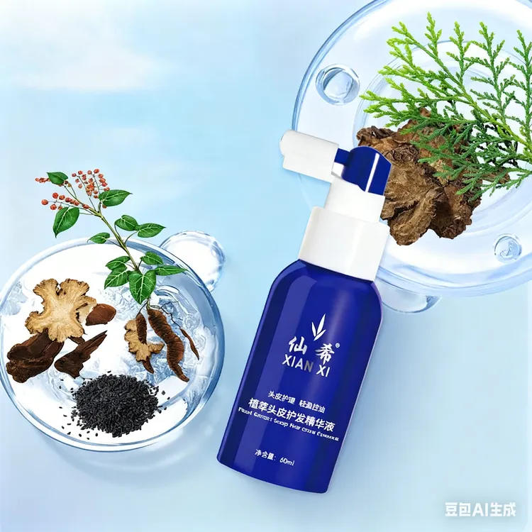仙希草本植物提取养发育发清洁毛囊控油60ml/瓶温和免洗