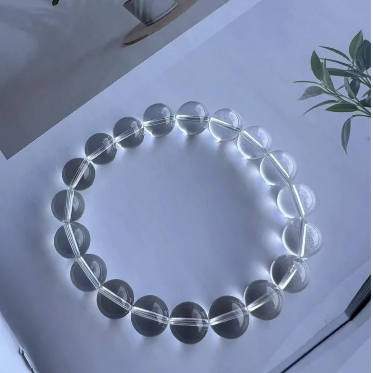 天然全净体双A白水晶手串情侣消磁白水晶男女百搭(多样性发其一）