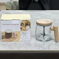 外贸单把手400ml玻璃搅拌杯