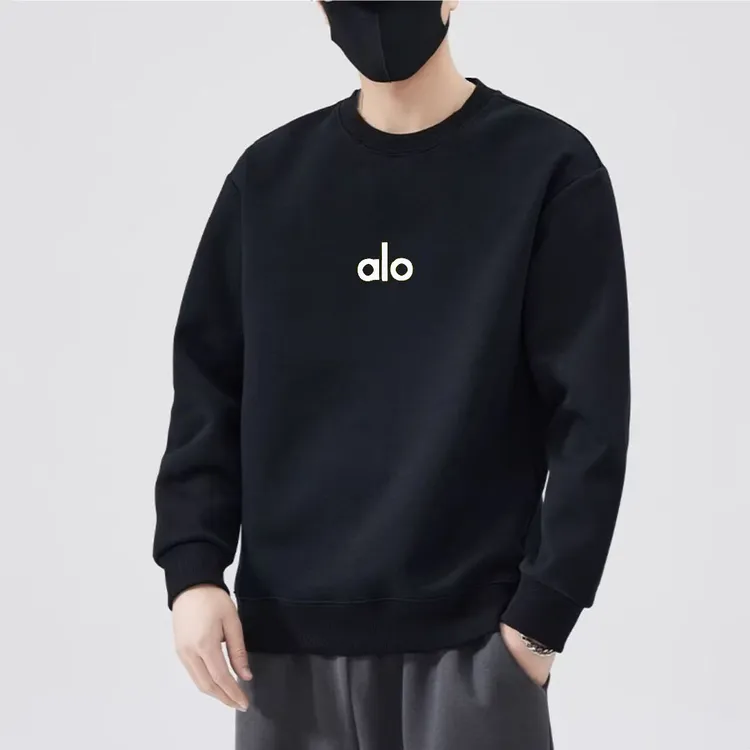 330g丝网印纯棉长袖卫衣男女秋冬季宽松休闲百搭上衣