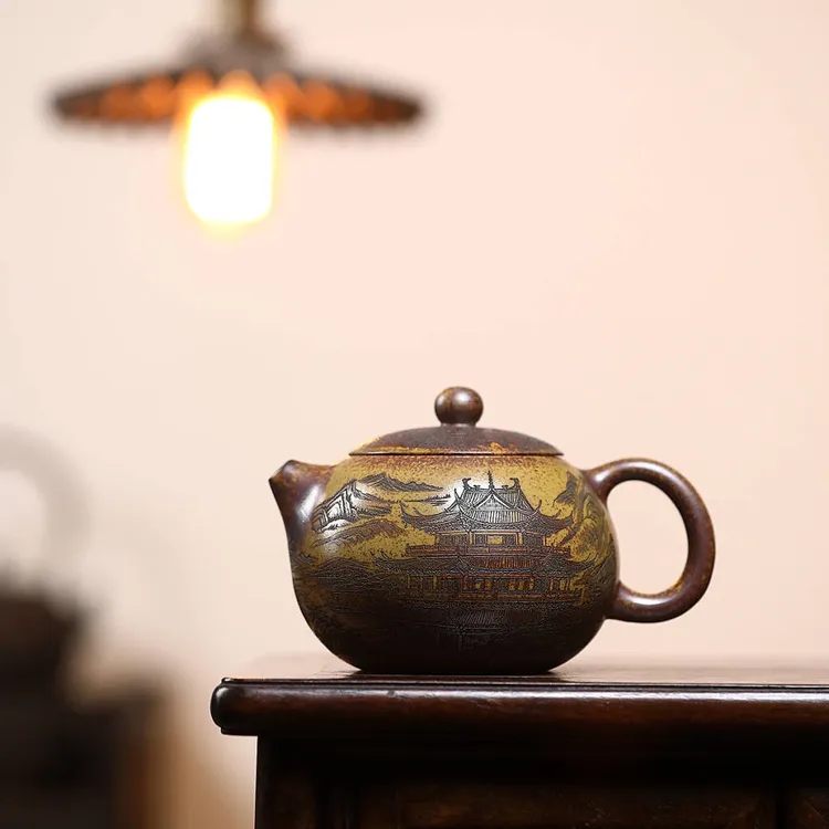 凤鸣西施  500cc 龙骨金砂/宜兴紫砂