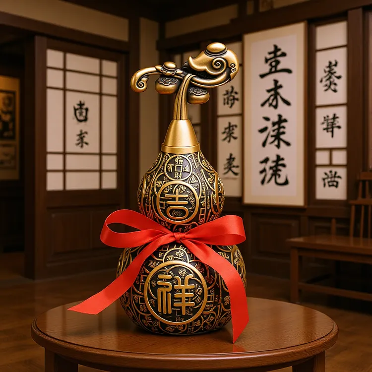【师傅推荐】招财葫芦创意桌面摆件开口葫芦家中办公室摆件