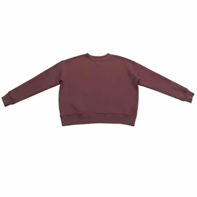 YaYiRou「虫咬系列」纯色圆领拉毛破坏卫衣秋冬加绒加厚上衣202305