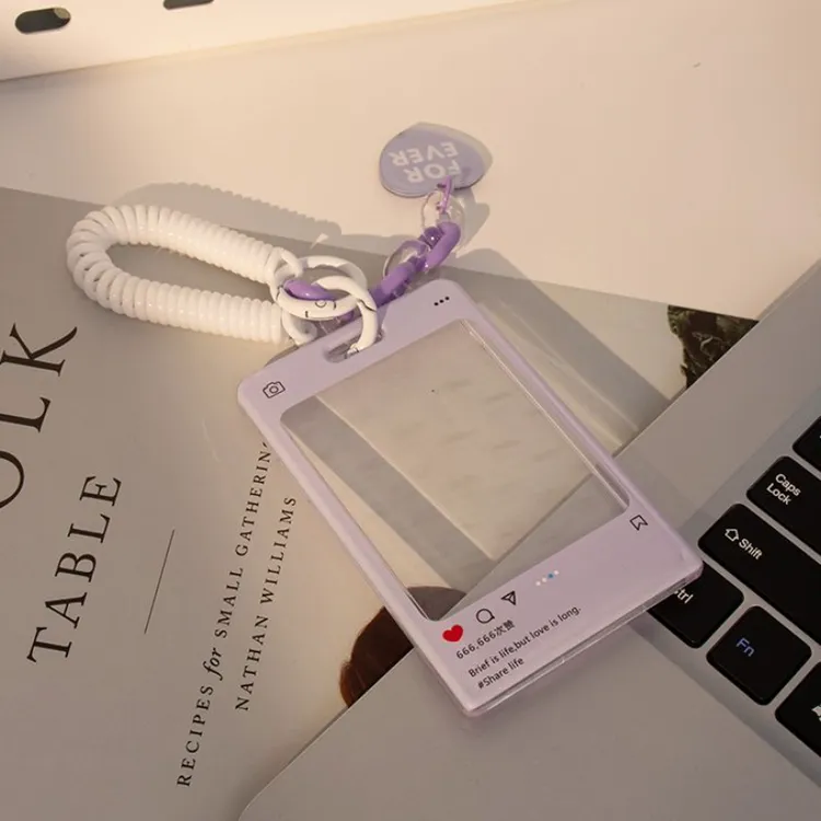 简约纯色卡包亚克力工作卡通动漫卡套公交卡套情侣少女学生保护