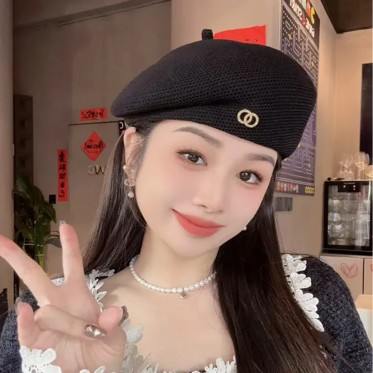 春夏新款定型贝雷帽复古百搭春夏鸭舌帽网红休闲风贝雷帽防晒帽