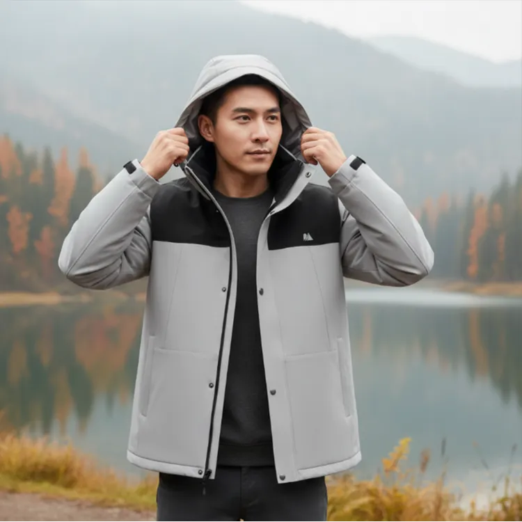 ④冲锋衣短款男款外穿羽绒服男士90鸭绒服冬季运动保暖户外加厚