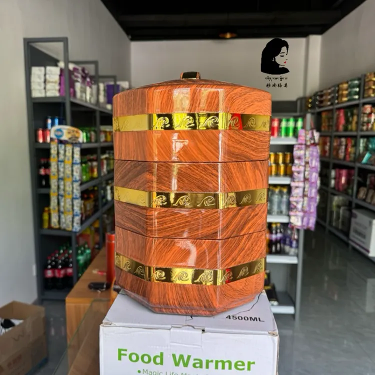 尼泊尔传统工艺陶瓷保温饭盒木制可分解携带各种款式各种颜色