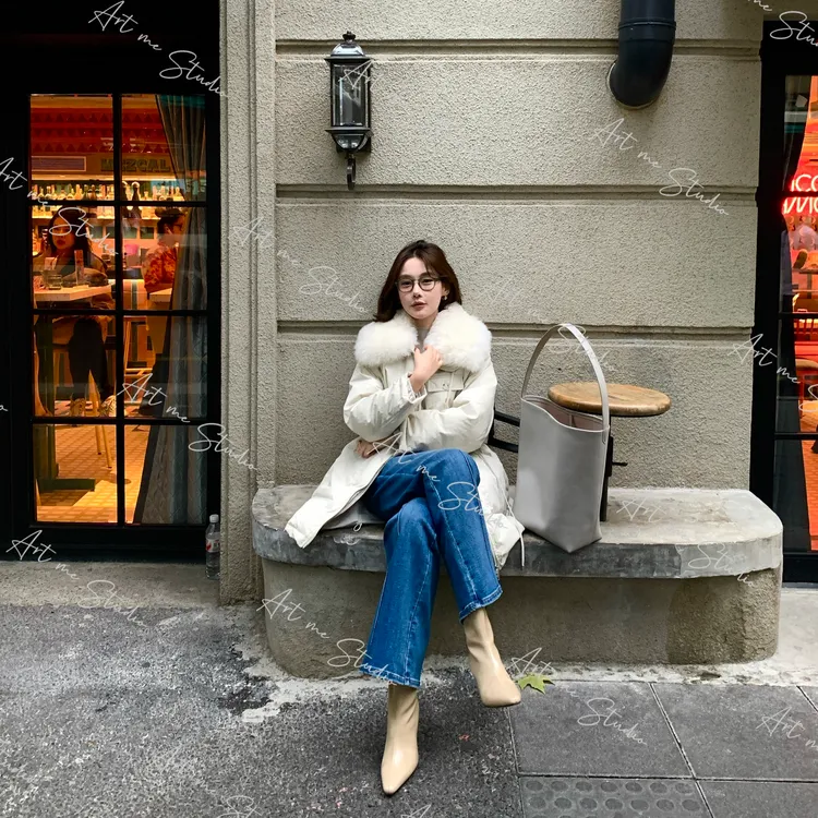 【ART ME】羊毛领三防面料收腰90三星安心白鹅绒服wy32w2a