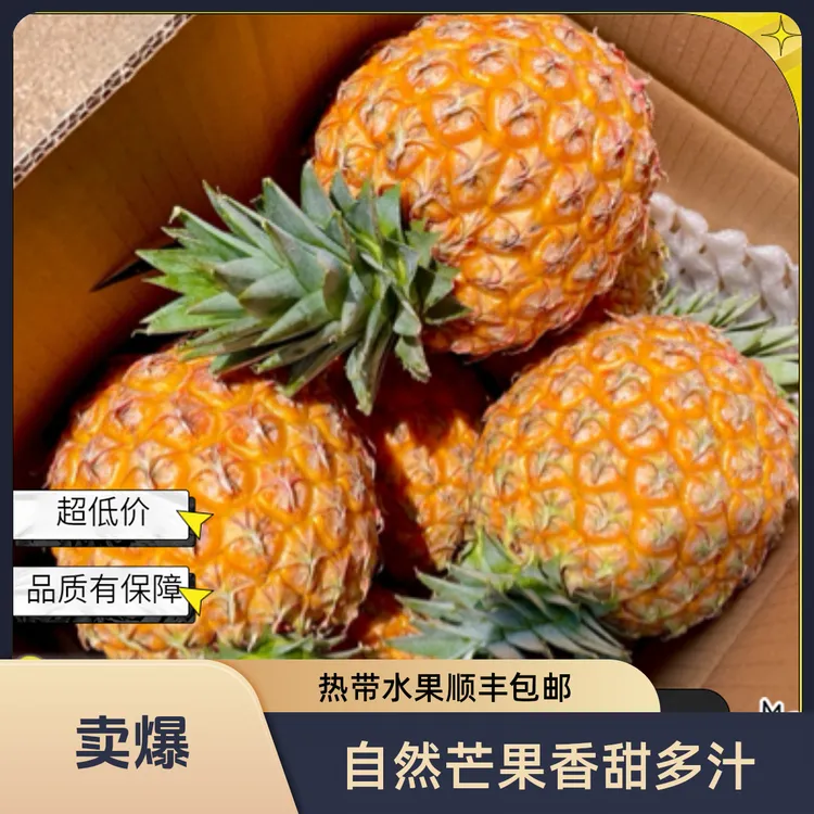 海南芒果凤梨香甜多汁热带水果新鲜现摘现发顺丰包邮整箱 2-8斤