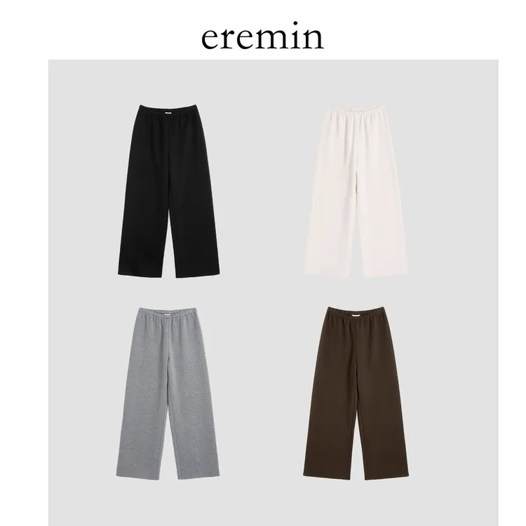 DE Mincollectiongala裤/显瘦百搭厚款空气感直筒休闲裤2655