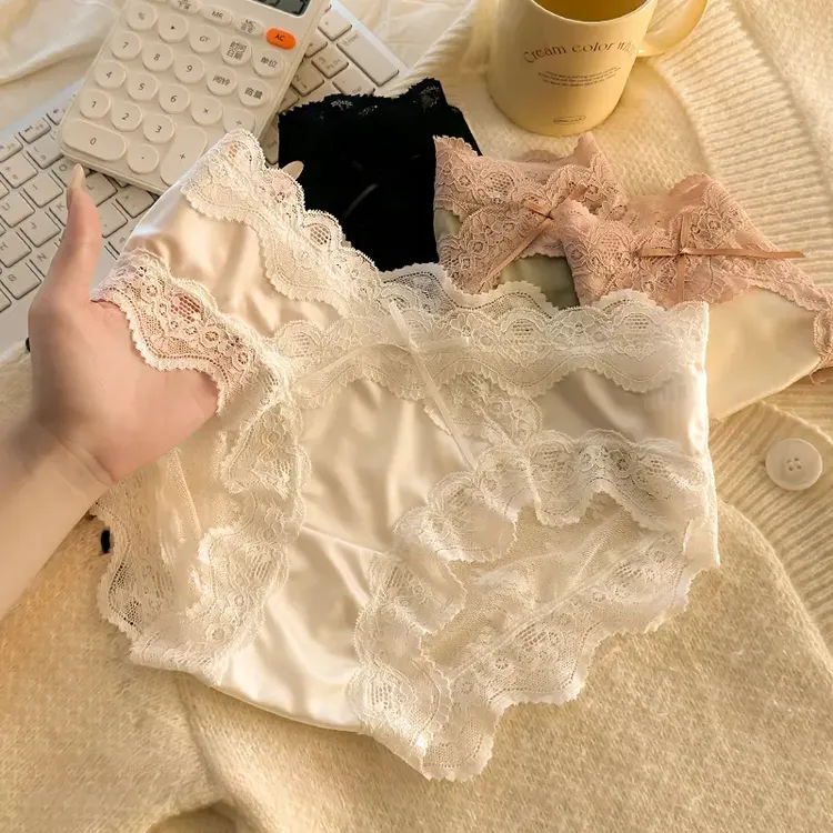 网纱蕾丝性感内裤女生禁欲系新款女士纯欲风女款无痕透气三角短裤