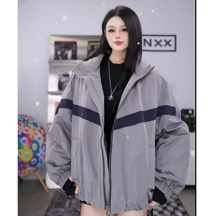 【INXX】冬季立领拼接撞色羽绒服宽松休闲90白鸭绒外套XRF4156229