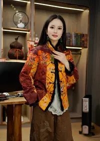 【伯虎说0535】【赤瑶】新国风上衣时尚复古2026春夹棉女装上衣