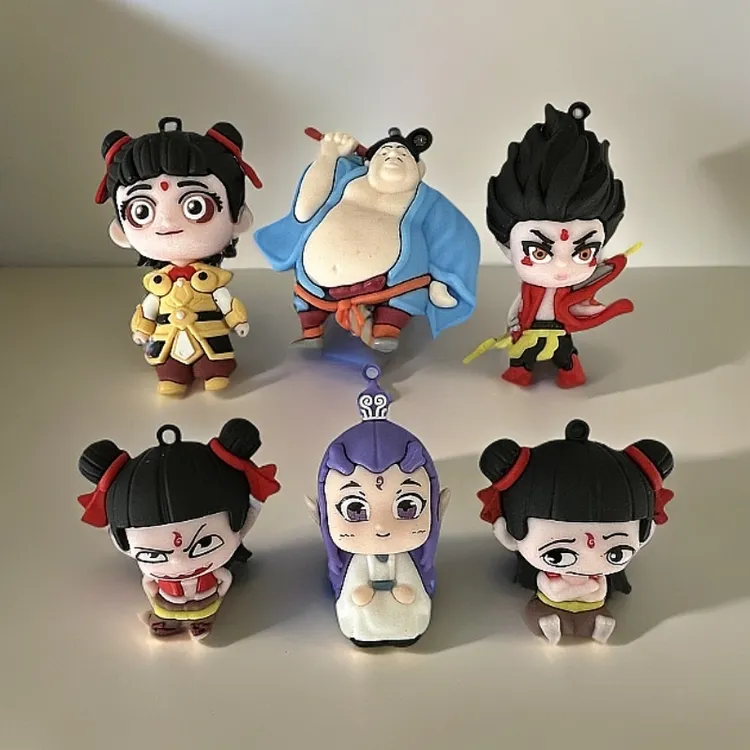 那吒网红热卖爆款摆摊潮玩公仔钥匙扣挂件