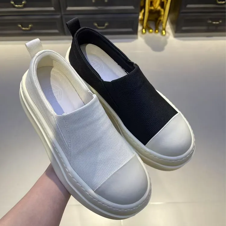 男鞋时尚休闲鞋百搭男士布鞋懒人一脚蹬男厚底增高拼色简约单鞋男