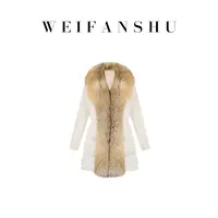 WEIFANSHU/魏凡舒【萤火日记】羊毛填充90鹅绒狐狸毛外套汉服