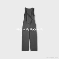 溶溶S【灰渡诗行】RONGRONG 交叉设计拼接绵羊皮通勤连体裤2517H800