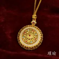 项链 K04964经典黄色镂空八宝罗盘项链多样性发货49283