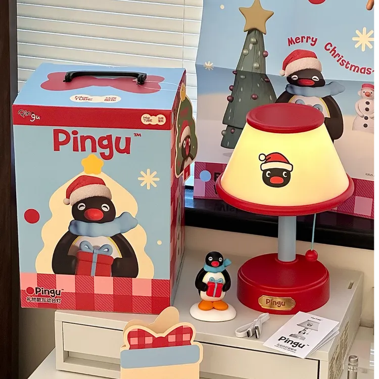 【圣诞礼物】马克图布Pingu台灯桌面氛围灯卧室语音小夜灯实用生日
