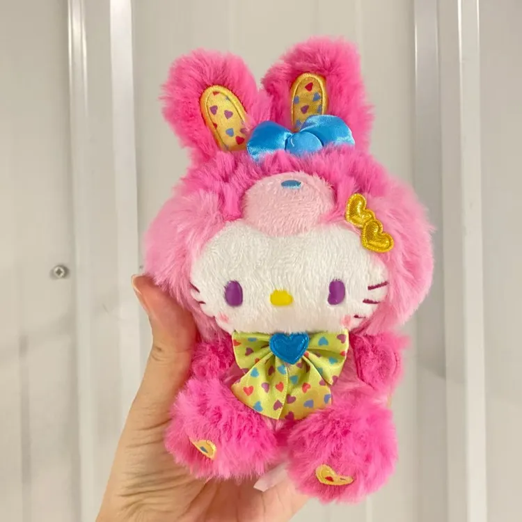 【Hello Kitty 复活节春日缤纷兔】15cm毛绒包挂kitty多巴胺风彩色