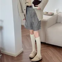 衣人花/秋冬麦穗纹小腿袜女镂空堆堆袜纯色复古袜韩系XT918