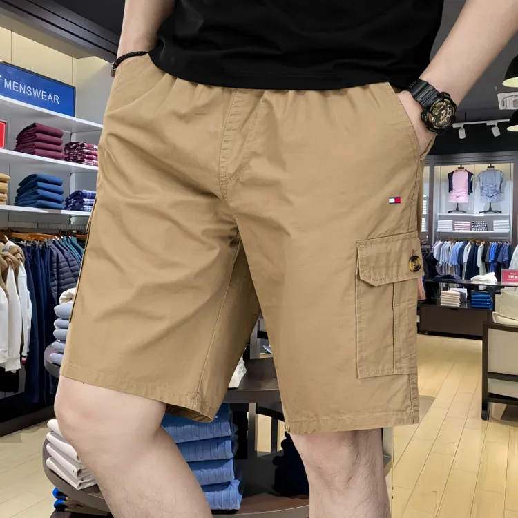 正品Tommy汤米纯棉休闲裤男士夏季工装短裤潮流五分裤大码中裤男