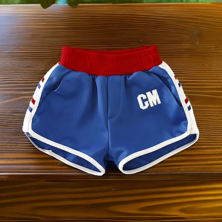 ZB下女童蓝色夏款短裤