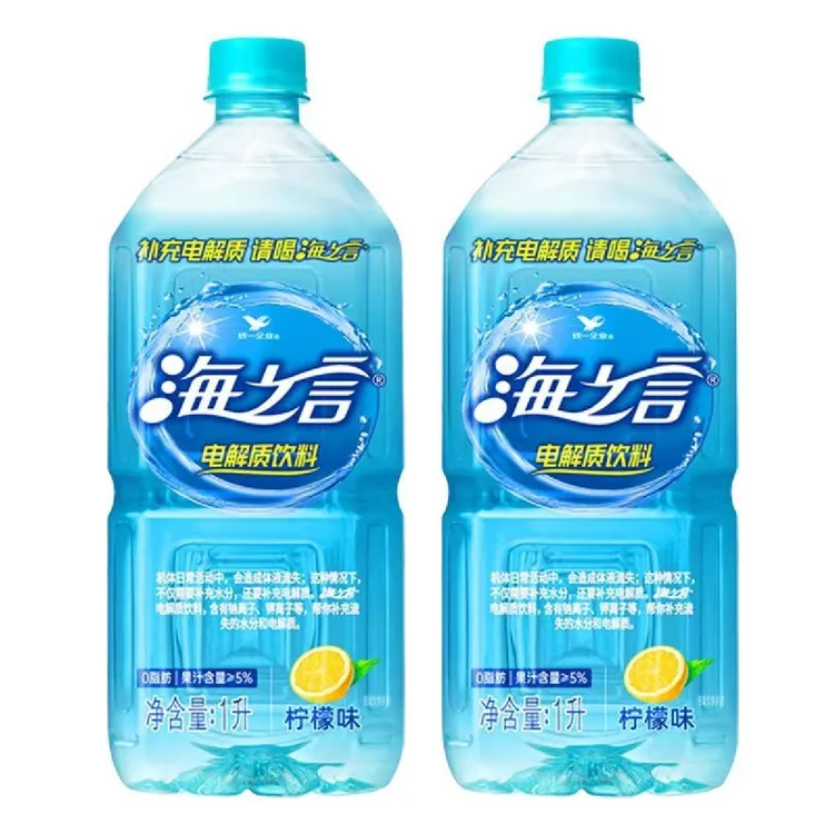 【2大瓶】统一海之言电解质水柠檬1000ml地中海盐海盐补充电解质