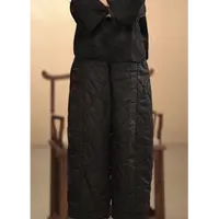 「简单黑棉裤」秋冬款黑色系显瘦百搭休闲灯笼裤加厚宽松明制高腰