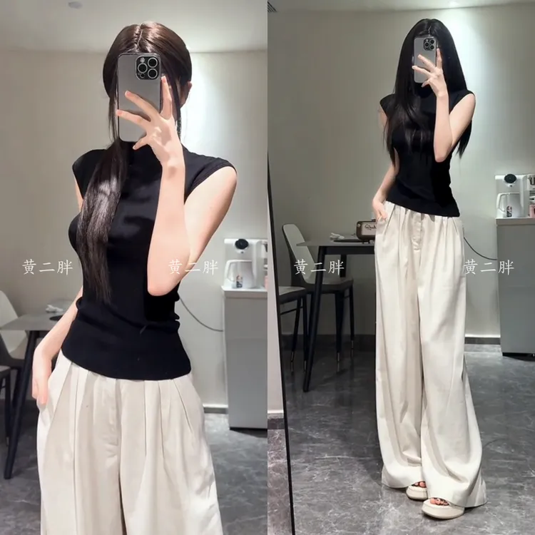 高级感修身背心女夏季2025新款纯欲辣妹百搭气质半身裙上衣两件套