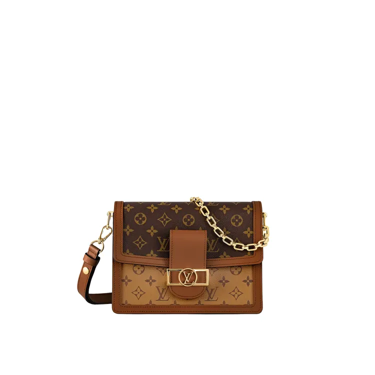 99新 LouisVuitton/路易威登  LV 老花拼色 达芙妮中号 肩包
